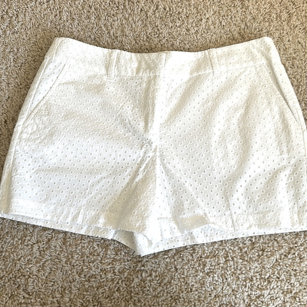 LOFT White Eyelet Shorts NEW with Tags Size 6
